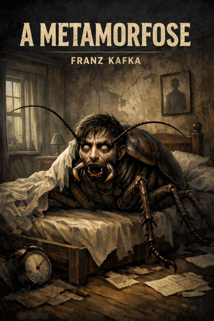 Capa do livro A Metamorfose, de Franz Kafka